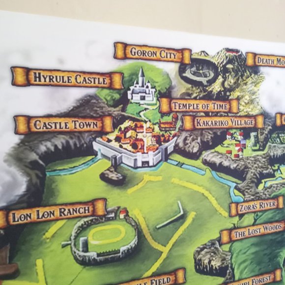 3x5 foot Zelda 64 Ocarina of Time map banner Link Nintendo 64 tapestry flag OoT - Picture 7 of 11